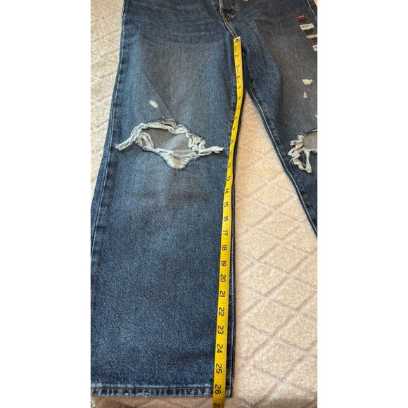 New Levi’s Super High Rise Rib Cage Straight Women’s  Distressed Jeans Sz  29/27 - Picture 14 of 16